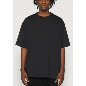 AMONGST OTHERS Drop Shoulder T-Shirt Black‎ Chest Pocket Streetwear Mens L